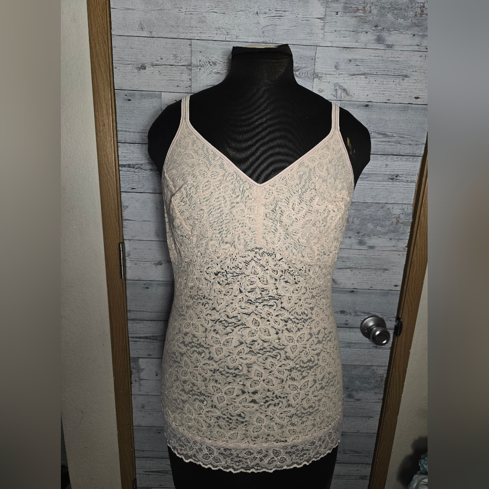 Vtg Bali Cream Lace Sleeveless Cami Top